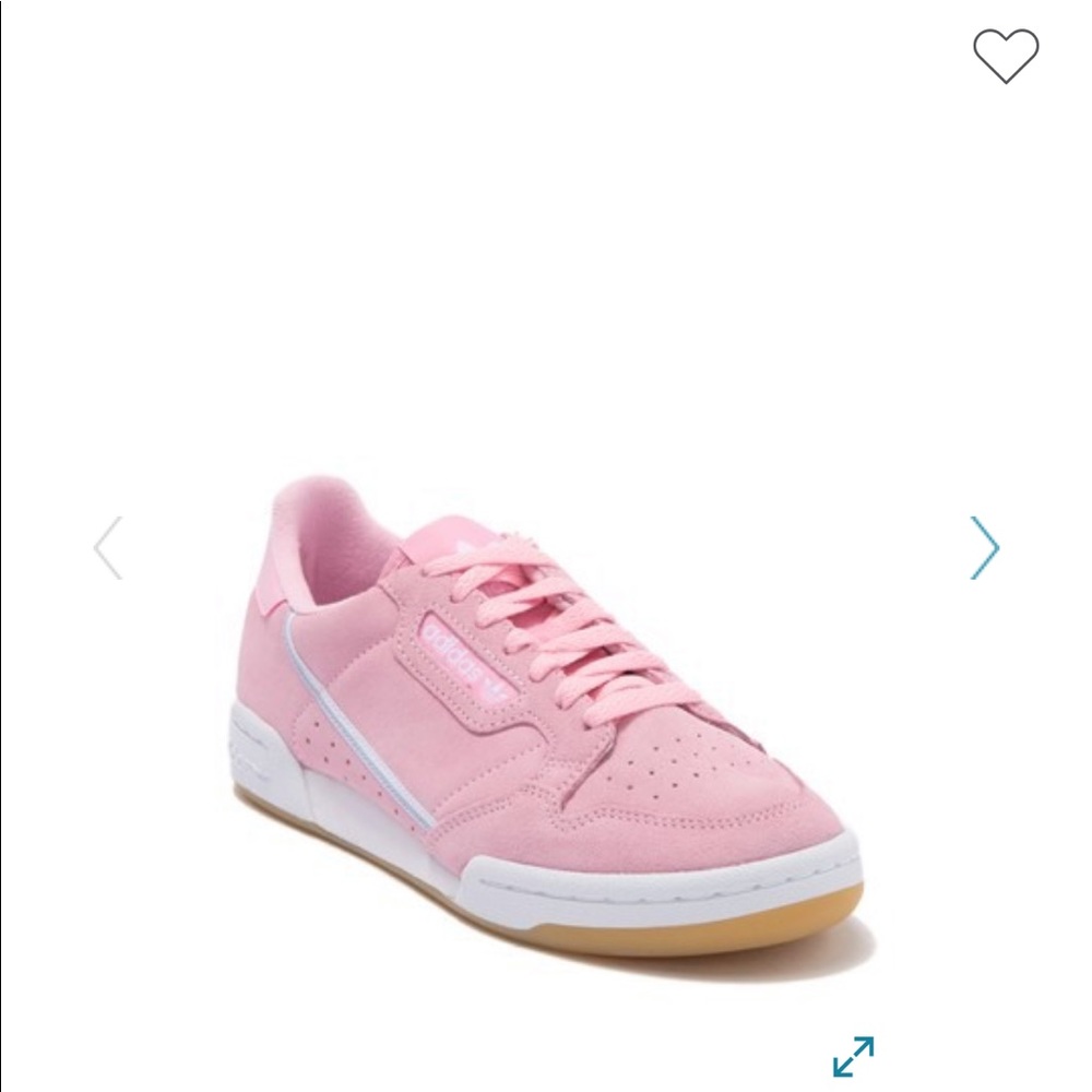 Adidas continentals pink sneakers